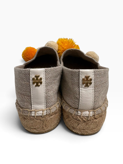 TORY BURCH Size 6 1/2 Beige Espadrille SHOE
