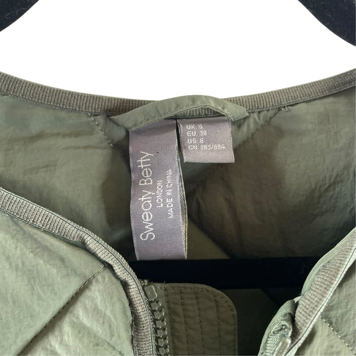 SWEATY BETTY Size SMALL Green Quilted JACKET