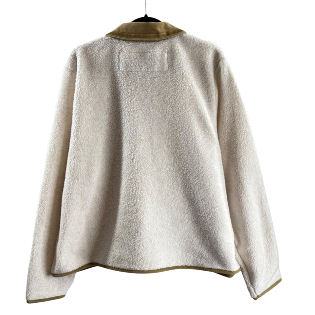 ORVIS Size LARGE Cream/Brown FLEECE
