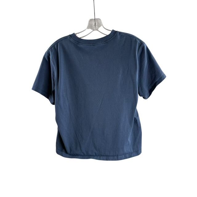 LULULEMON Size 6 Blue Short Sleeve Crop TOP