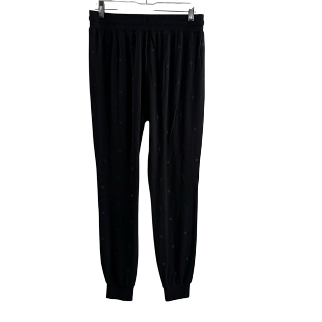 SPLENDID Size SMALL Black Hearts Joggers PANTS