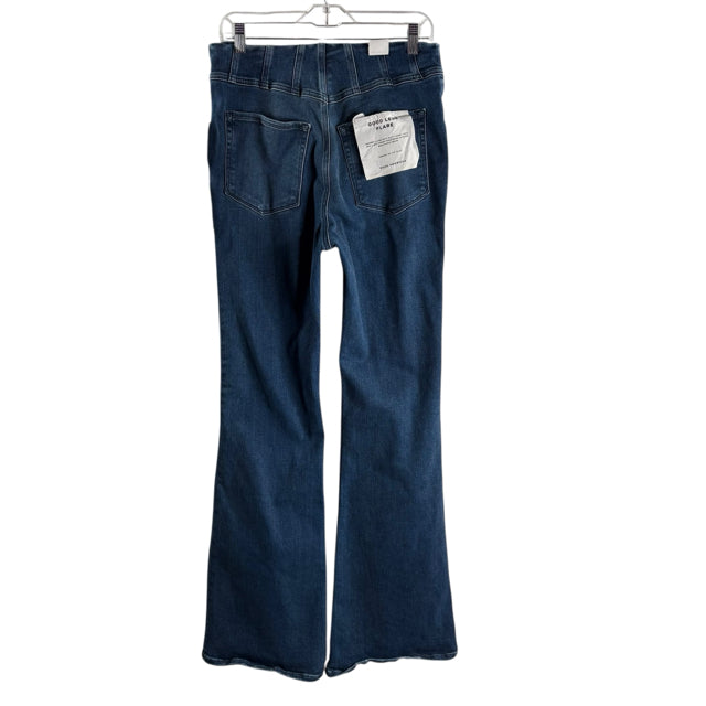 GOOD AMERICAN Size 10 Blue Waist Detail Denim NWT JEANS