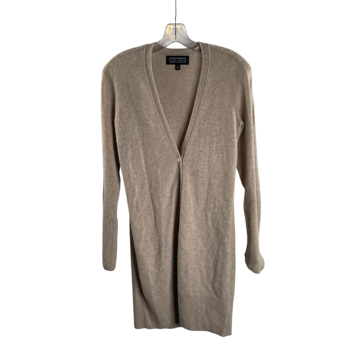 BANANA Size X-SMALL Tan Long Sleeve Knee Length Cashmere SWEATER