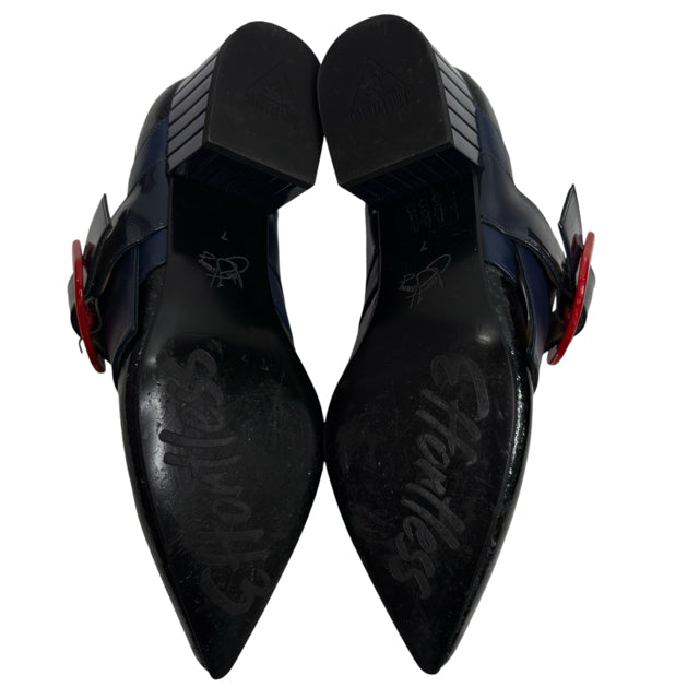 JOHN FLUEVOG Size 7 Navy/Red SHOE
