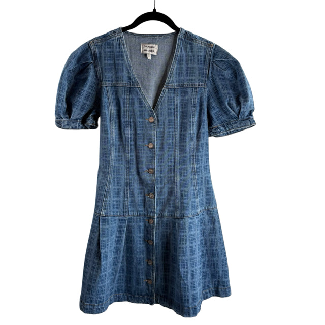 DAMSON MADDER Size 10 Blue Short Sleeve Denim DRESS