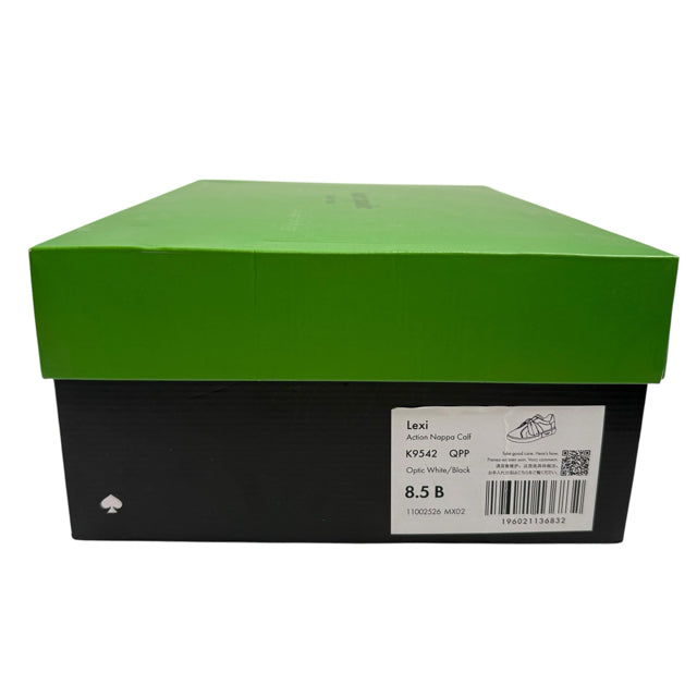 KATE SPADE Size 8 1/2 White/Black Sneaker NEW - BOX SHOE