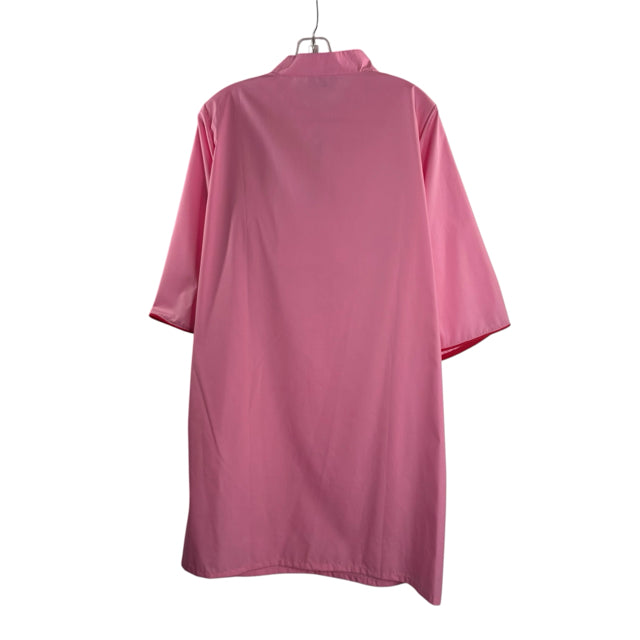 MICHELLE BRADLEY ROBERTSON Size MEDIUM Pink/Red Collar 3/4 Sleeve DRESS