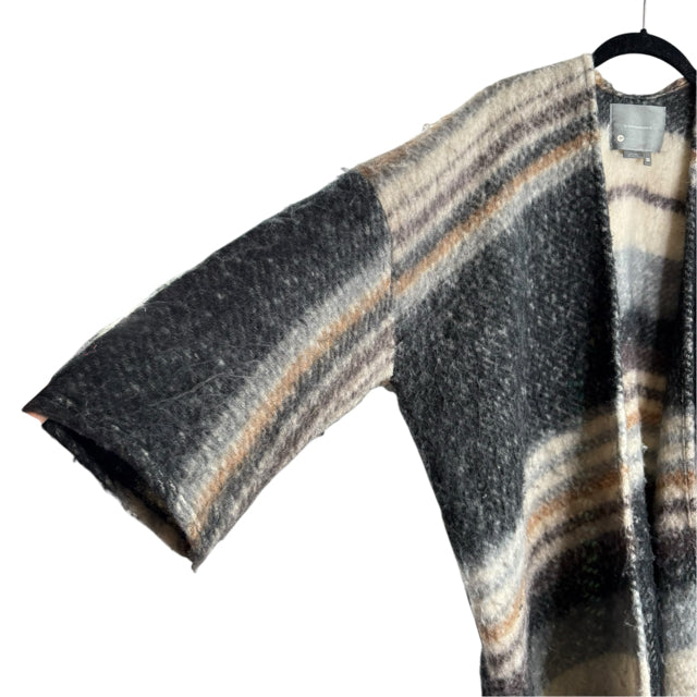 ANTHROPOLOGIE Size ONE SIZE Neutrals Stripe Fringed COAT