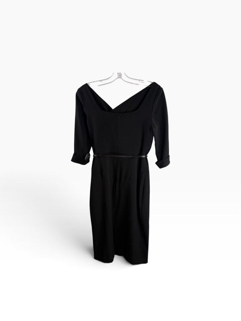 BLACK HALO Size 10 Black 3/4 Sleeve DRESS