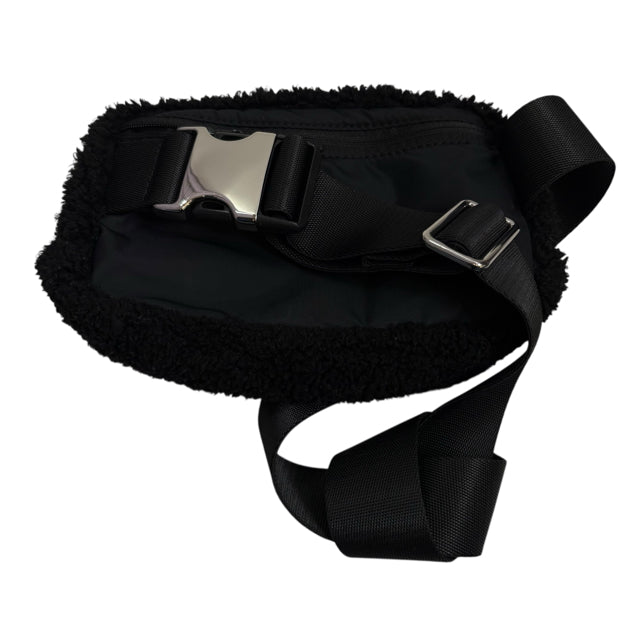 LULULEMON Black Curly Fur Waist Bag PURSE