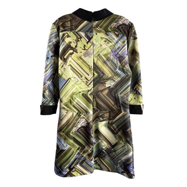 TED BAKER Size TED BAKER SIZE 3 Green/Multi Print 3/4 Sleeve DRESS