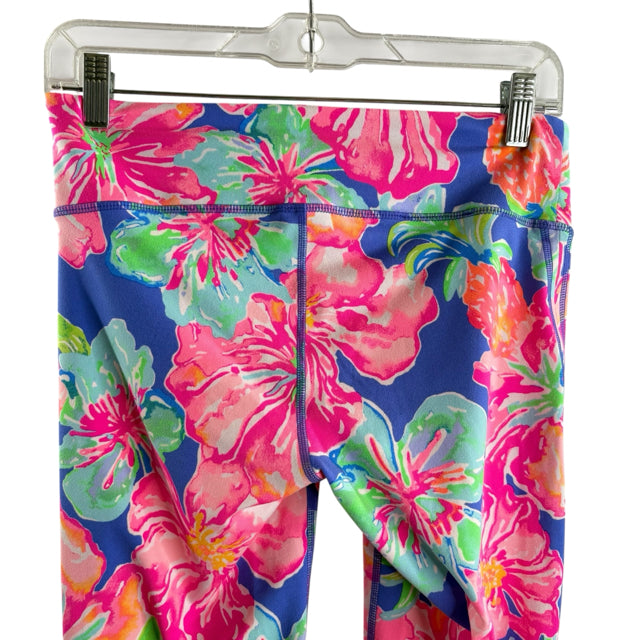 LILLY PULITZER Size MEDIUM Pink/Multi Tropical Print ACTIVE PANT