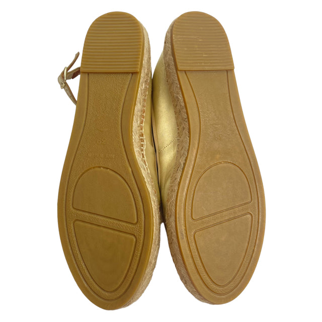 ANTHROPOLOGIE Size 9 Gold Espadrille NWOT SHOE