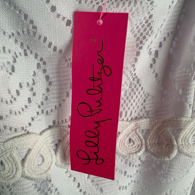 LILLY PULITZER Size 10 White Long Sleeve NWT DRESS