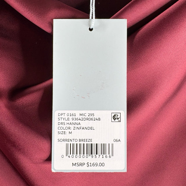ANTONIO MELANI Size MEDIUM Maroon Long Sleeve Polyester NWT DRESS