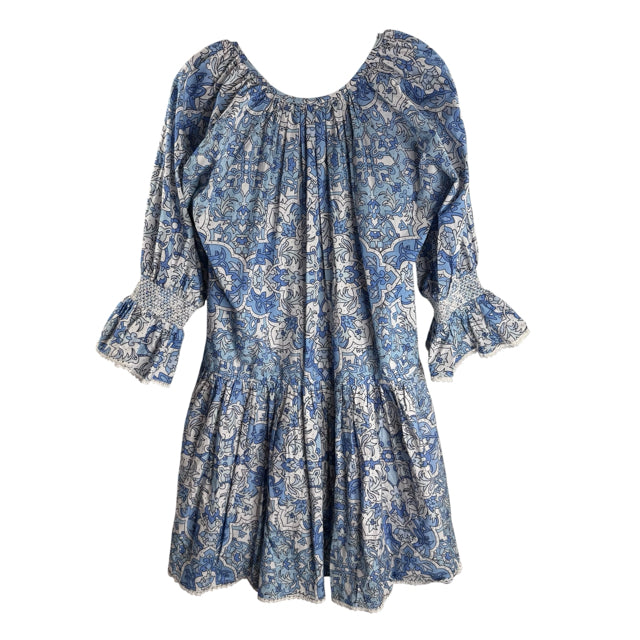 CARTOLINA Size MED Blue/White 3/4 Sleeve DRESS