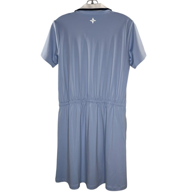 TUCKERNUCK Size MEDIUM Light Blue Collar Short Sleeve Polyester Blend NWT DRESS