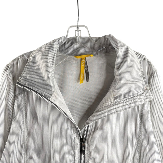 LOLE Size X-LARGE White/Gray Check Polyester JACKET