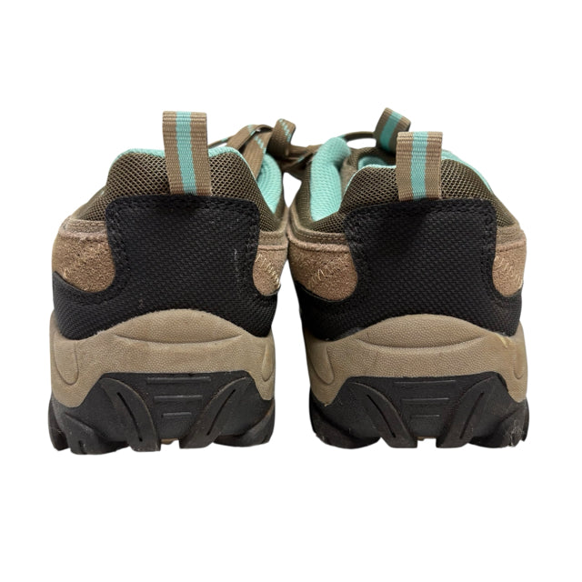 BEAR PAW Size 8 1/2 Tan/Blue Hiking Shoe Laced SHOE