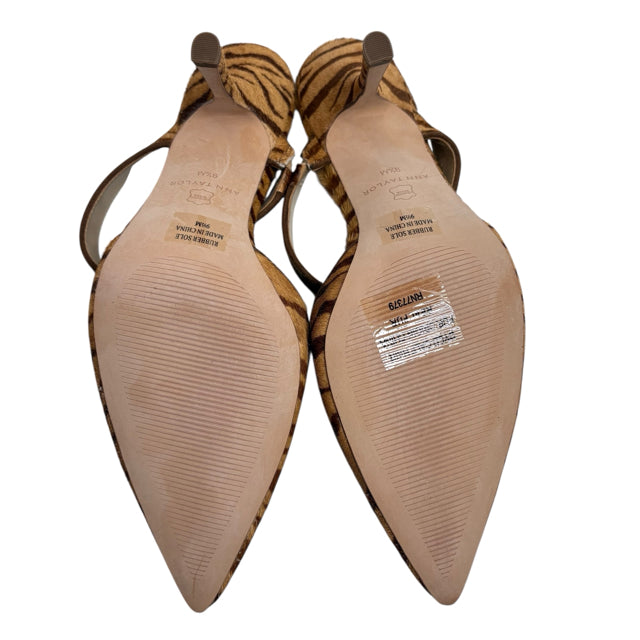 ANN T Size 9 1/2 Brown/Tan Mule Pump Calf Hair NWT SHOE