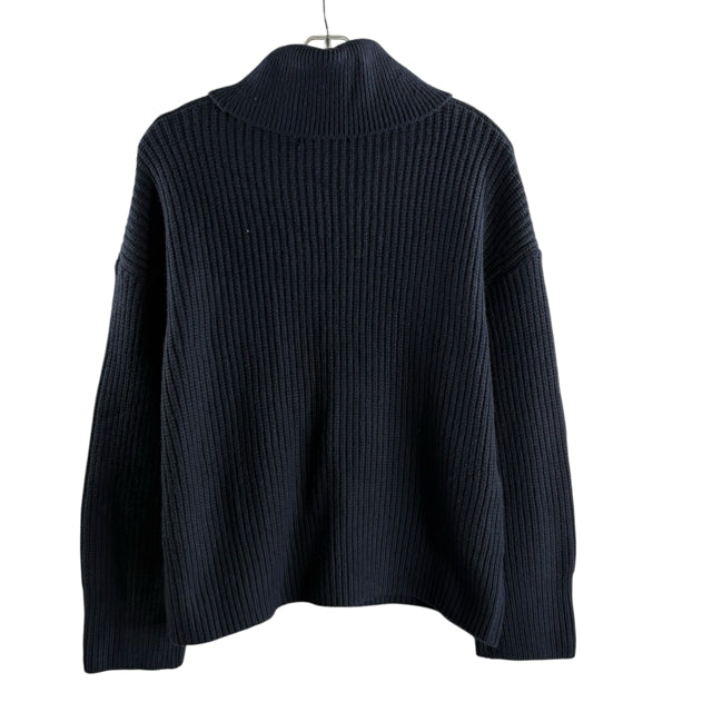 BANANA REPUBLIC Size MEDIUM Navy Cable Long Sleeve Turtle Neck SWEATER