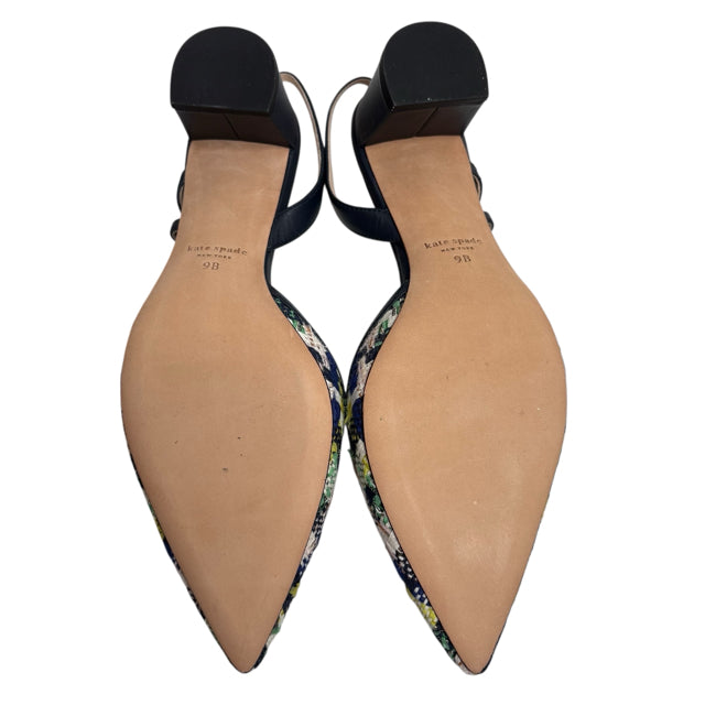 KATE SPADE Size 9 Multi Sling Tweed SHOE