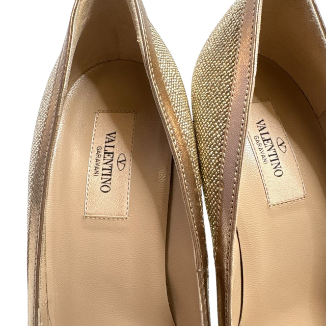 VALENTINO Size 39 Gold Evening NWT SHOE