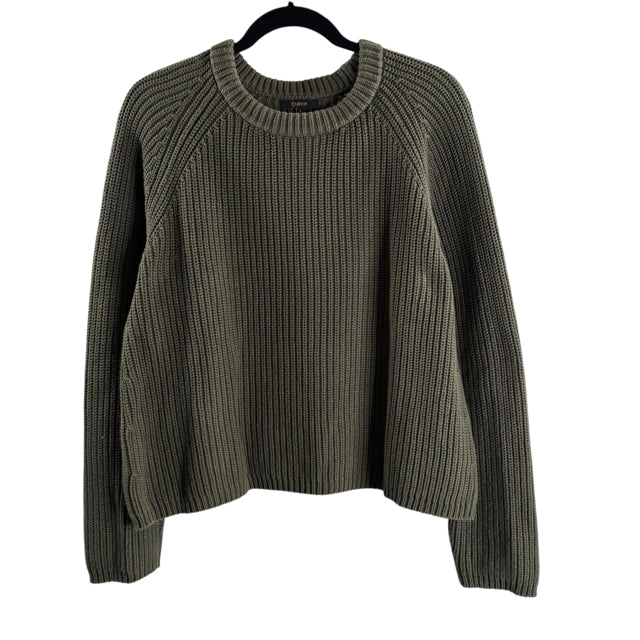 QUINCE Size LARGE Green Long Sleeve SWEATER