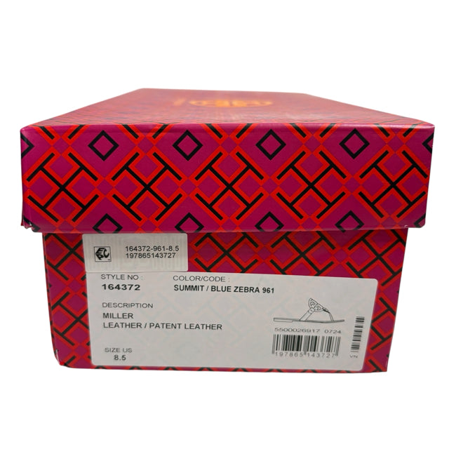TORY BURCH Size 8 1/2 Gray Sandal NEW - BOX SHOE