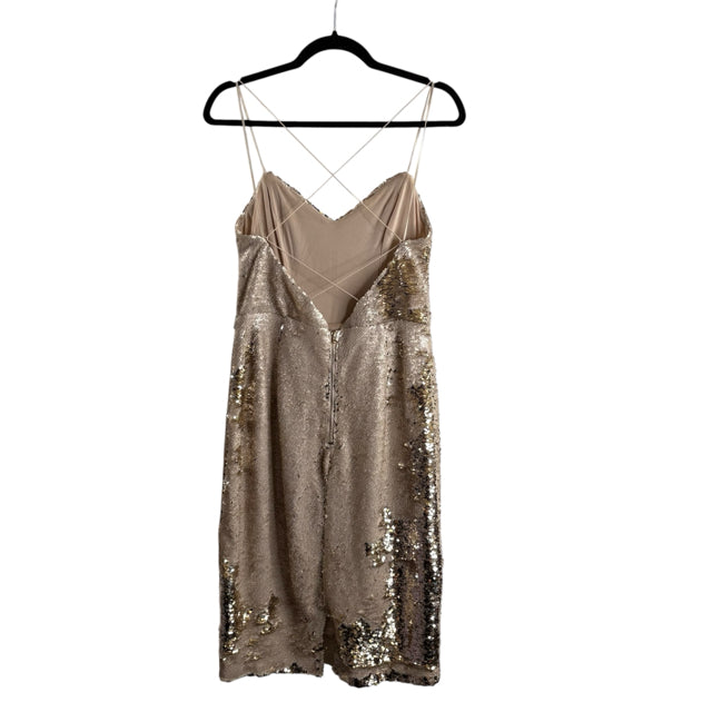 ASTR Size LARGE Gold Gold Sequins Sleeveless Sequins DRESS