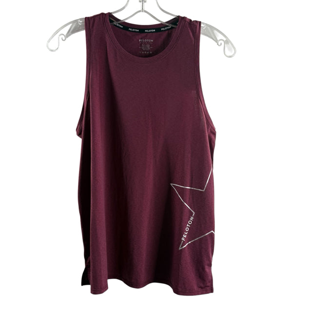 PELOTON Size SMALL Maroon Logo Tank ACTIVE TOP