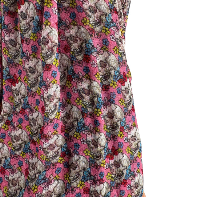 ZADIG & VOLTAIRE Size SMALL Pink Print Long Sleeve Viscose DRESS