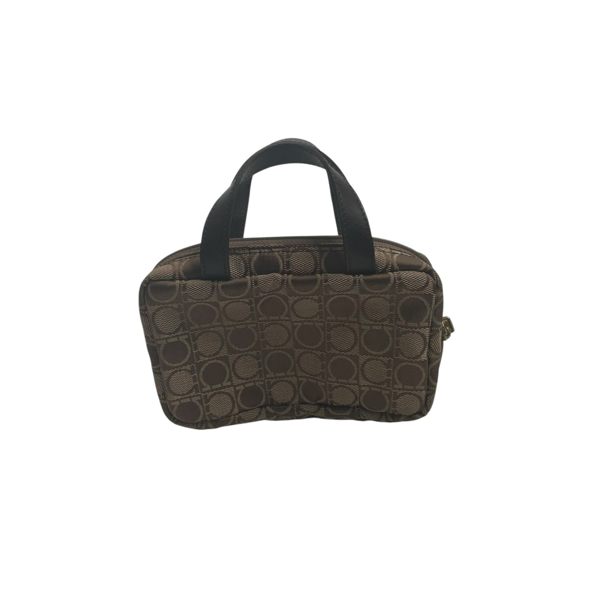 FERRAGAMO Brown Vintage COSMETIC CASE