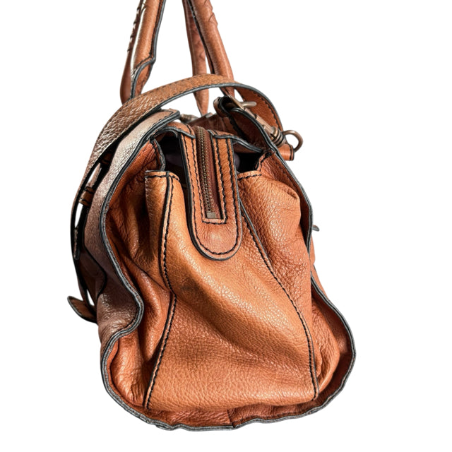 LIEBESKIND Brown Buckles Leather Duffle PURSE