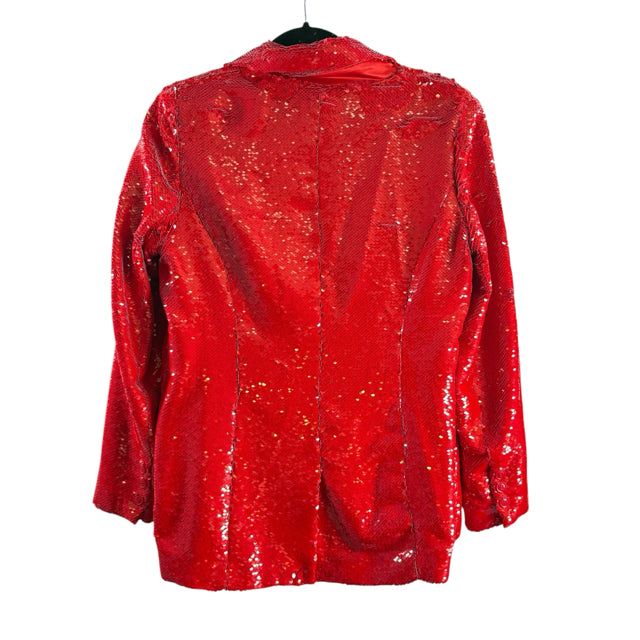 JUST B Size MEDIUM Red Sequin NWT BLAZ / JKT