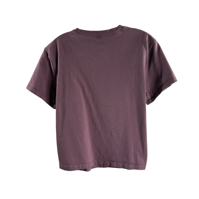 LULULEMON Size 6 Mauve Short Sleeve Crop TOP