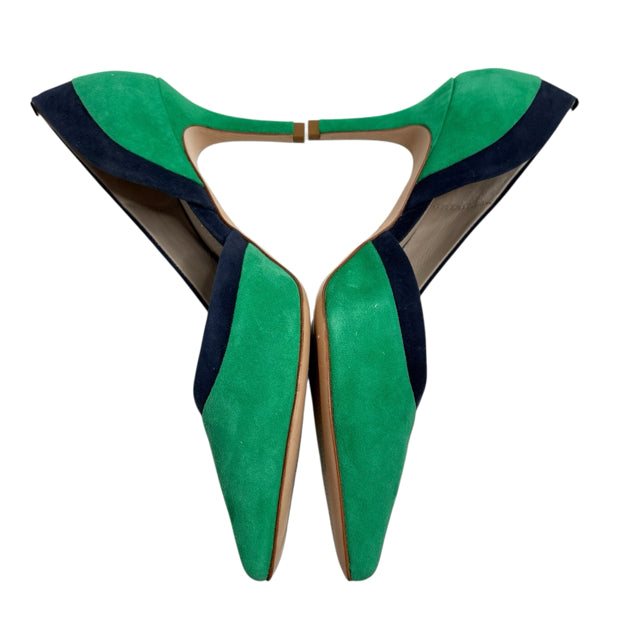 BODEN Size 40 Green/Navy Pump Suede NEW - BOX SHOE