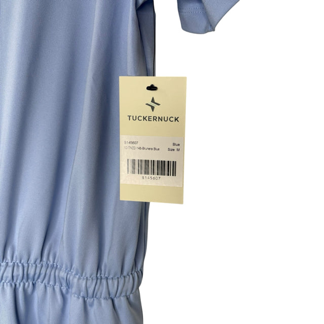 TUCKERNUCK Size MEDIUM Light Blue Collar Short Sleeve Polyester Blend NWT DRESS