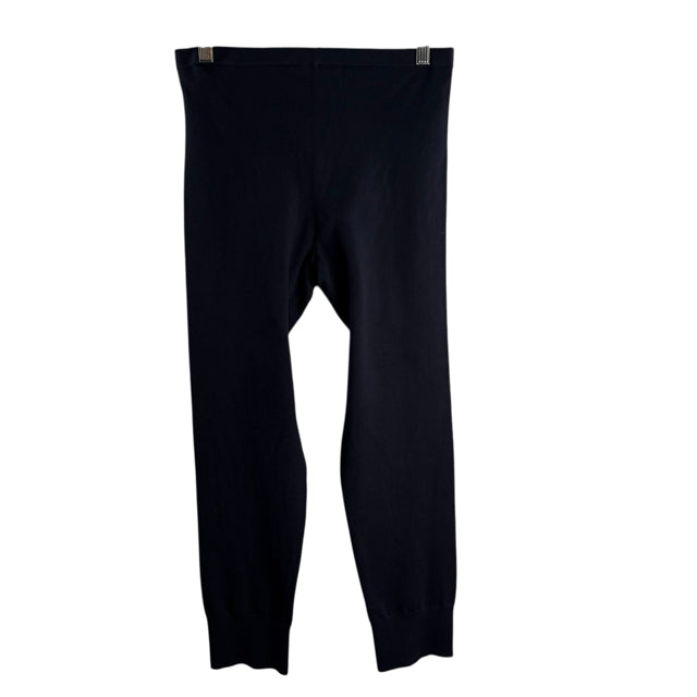 VINCE Size LARGE Dark Blue Elastic Waist Cotton Blend NWT PANTS