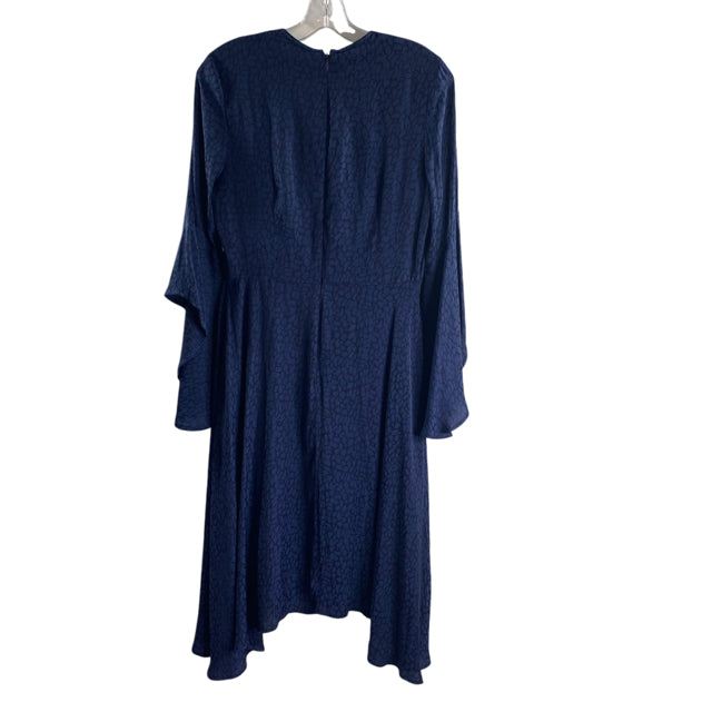 GREAT JONES Size 8 Dark Blue Tone-On Bell Polyester DRESS