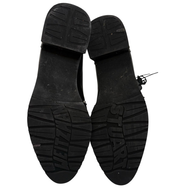 WEITZMAN Size 7 Black Laced Leather SHOE
