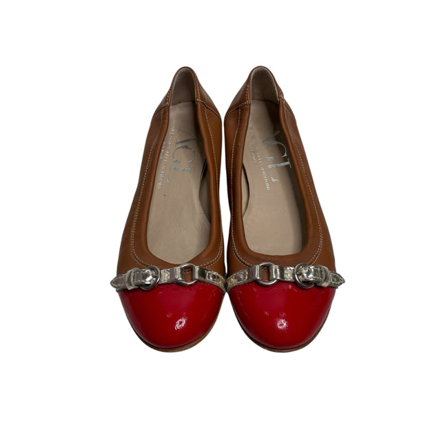 AGL Size 37 Red/Tan Ballet AS IS! SHOE