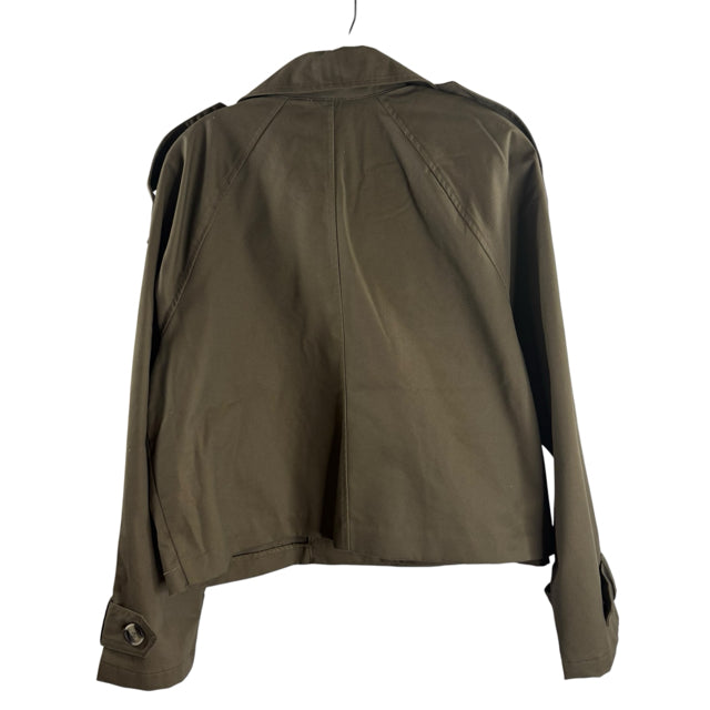 DIVIDED Size MEDIUM Olive Green Double Breast Polyester Blend JACKET