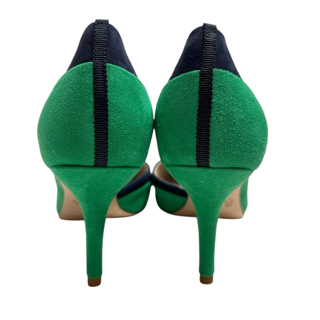 BODEN Size 40 Green/Navy Pump Suede NEW - BOX SHOE