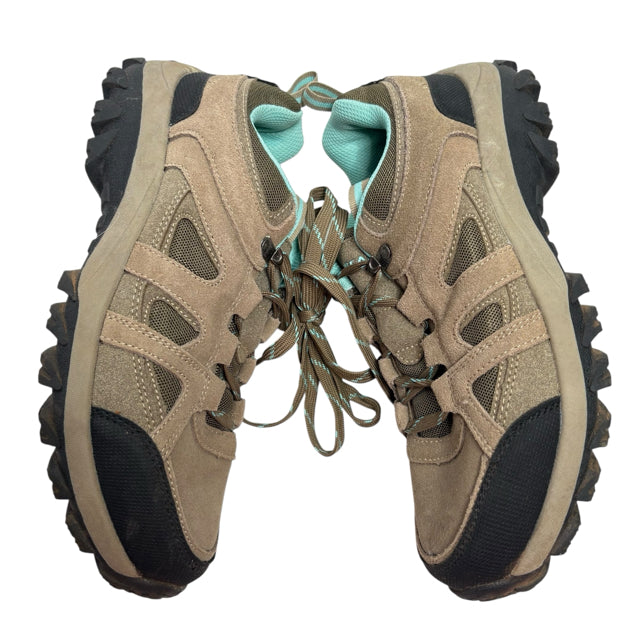 BEAR PAW Size 8 1/2 Tan/Blue Hiking Shoe Laced SHOE