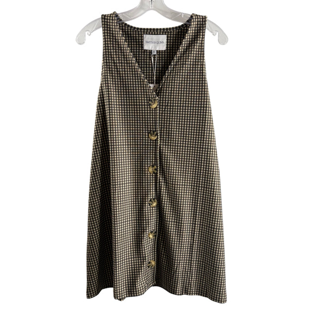 SMITH & QUINN Size MEDIUM Gray/Tan Print Sleeveless Polyester Blend NWT DRESS