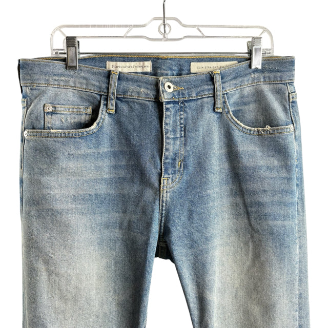 PILCRO Size 30 Light Blue Ankle Detail Denim JEANS