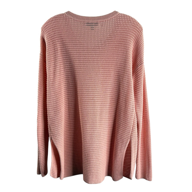 MICHAEL STARS Size SMALL Light Pink Long Sleeve Oversize Cotton Knit SWEATER