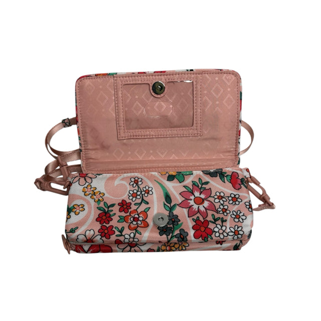 VERA BRADLEY Pink Floral Nylon Cross Body PURSE