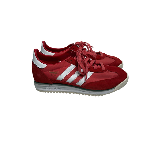 ADIDAS Size MEN'S 5 / WOMEN'S 6 Red/White Sneaker Suede SHOE